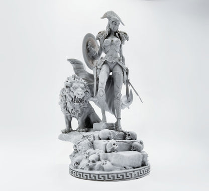 "Shieldmaiden of the Golden Realm: The Divine Guardian's Vigil" – 18+ Collector's Model