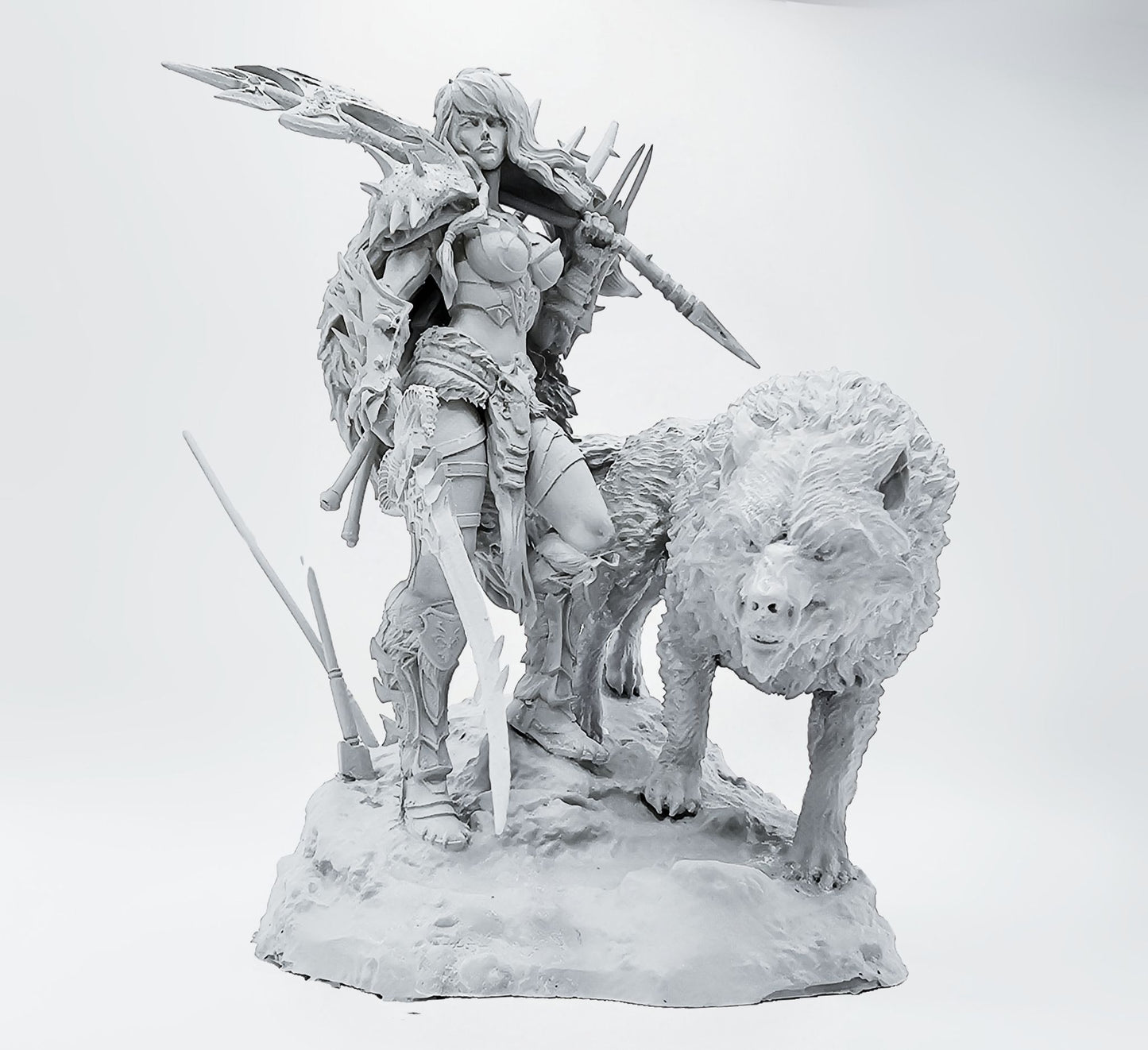 "Valkyrie of the Frozen Wastes: A Glacial Warrior's Respite" – 18+ Collector's Model