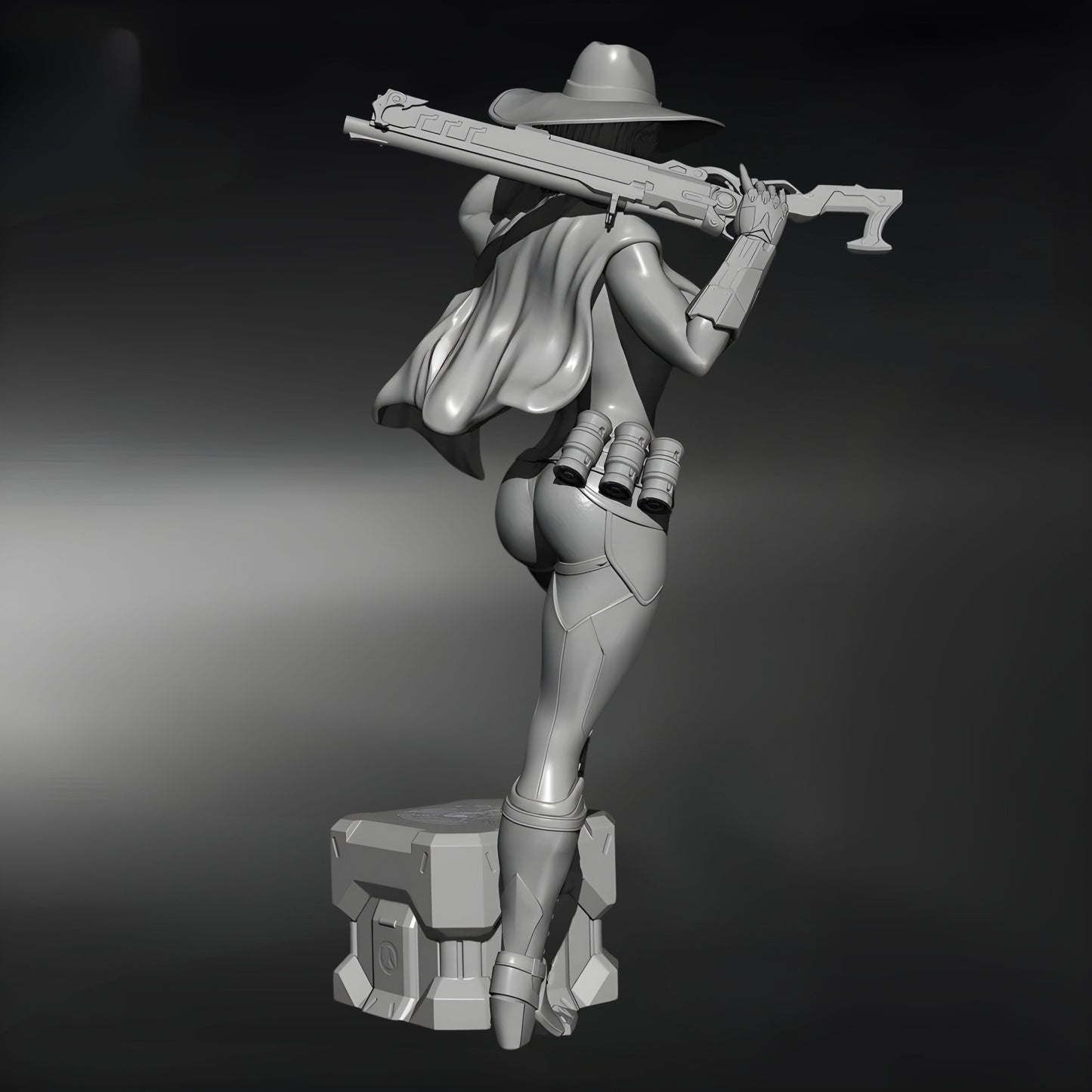 18+ Collector's 3D Printed Model: 75mm Resin Fiugre Kits Futuristic Cowgirl Model Self-assembled.