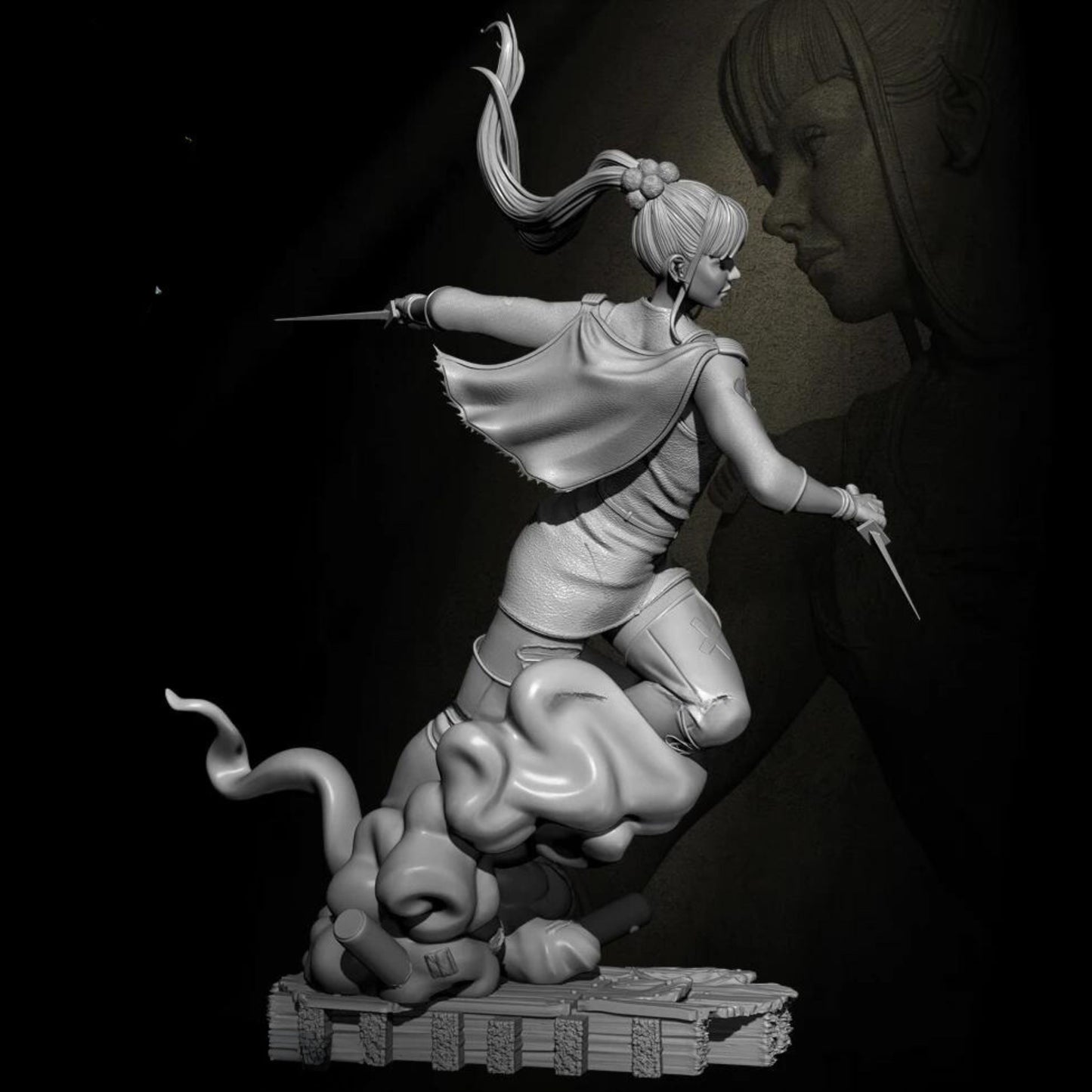 18+ Collector's 3D Printed Model: 75mm 1/24 Resin model kits figure beauty colorless and self-assembled.