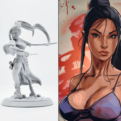 18+ Collector's 3D Printed Model: 76mm Resin model kits figure beauty colorless and self-assembled