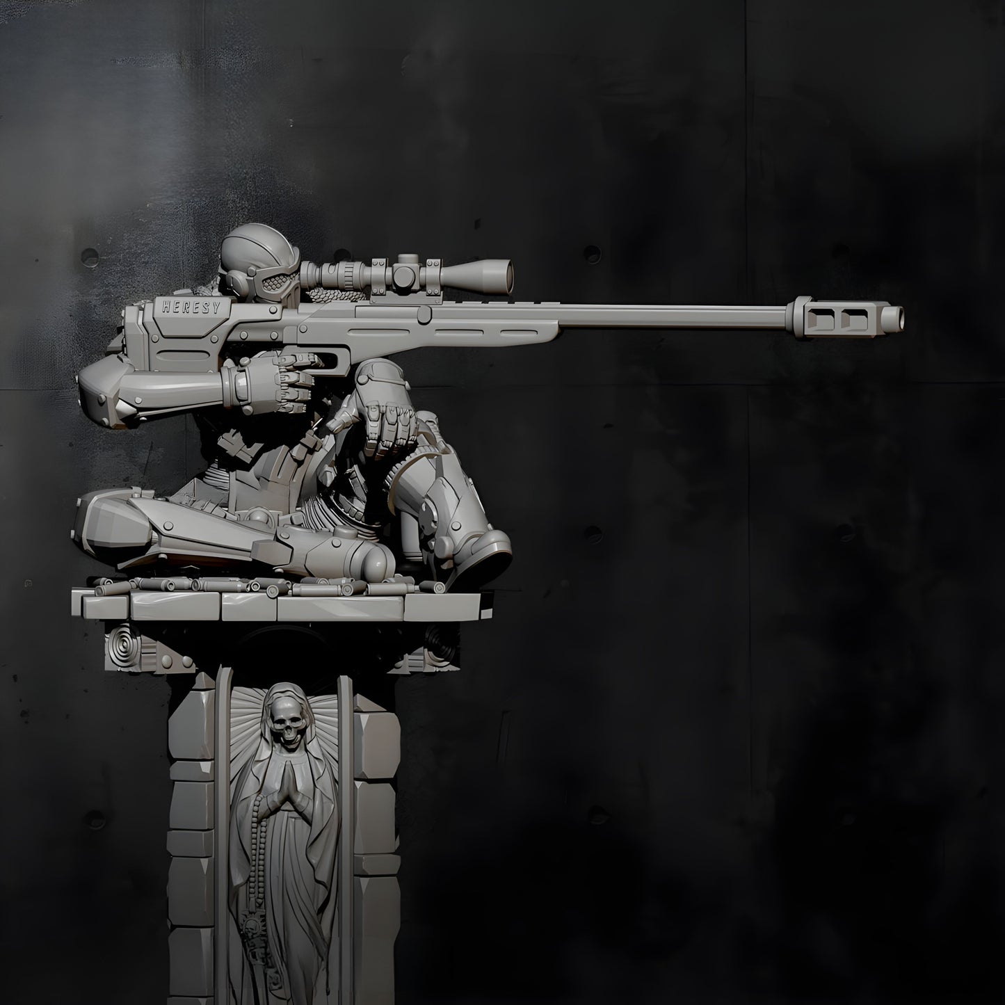 18+ Collector's 3D Printed Model: 50mm Resin model kits Sniper Resin Soldier self-assembled.