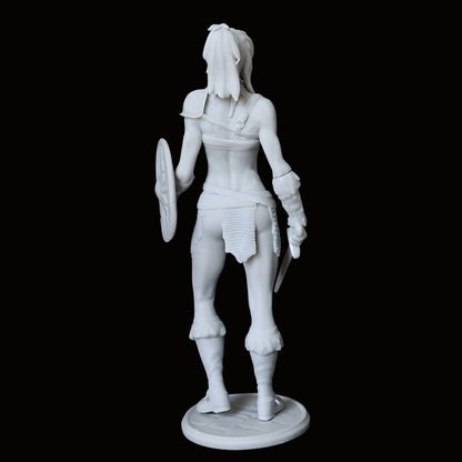 18+ Collector's 3D Printed Model:  1/24 75mm 1/18 100mm Resin Model Kits Beautiful Girl Gladiator Figure Unpainted No Color