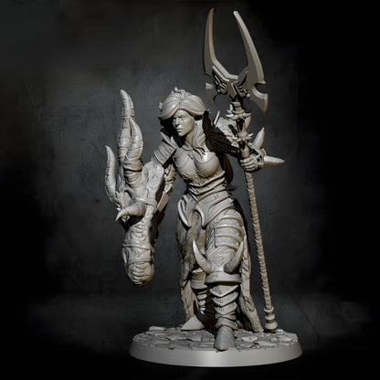 18+ Collector's 3D Printed Model: 55mm Resin model Kits Dragon Slaughter figure  self-assembled.