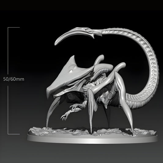 18+ Collector's 3D Printed Model: 50mm 60mm Resin Model Kits Alien Insect Figure Sculpture Unpainted No Color.