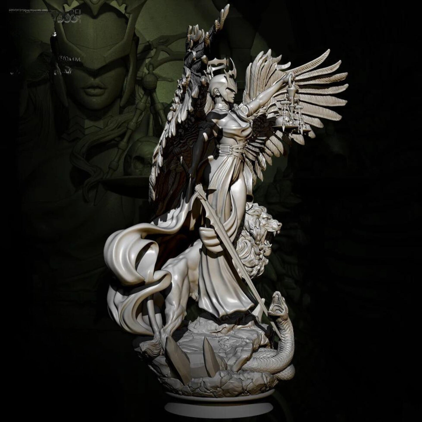 18+ Collector's 3D Printed Model: 80mm Resin model kits figure beauty colorless and self-assembled.