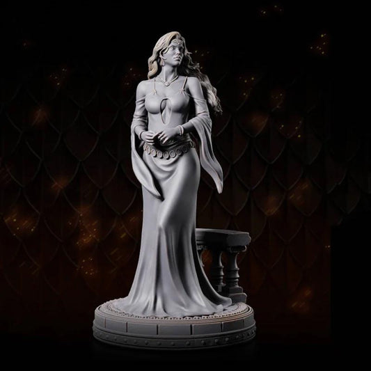 18+ Collector's 3D Printed Model:  1/24  1/18  Resin Model Kit Elegant Queen Figure Unpainted No Color.