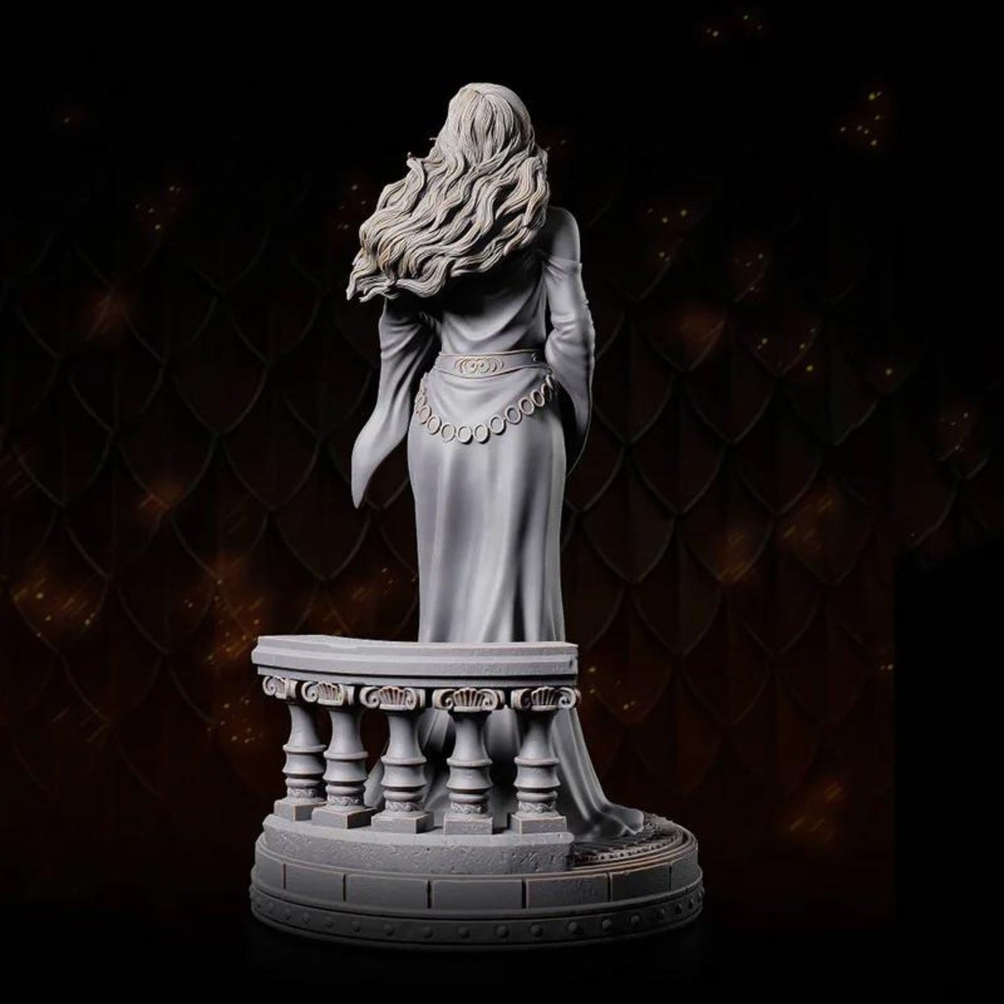 18+ Collector's 3D Printed Model:  1/24  1/18  Resin Model Kit Elegant Queen Figure Unpainted No Color.