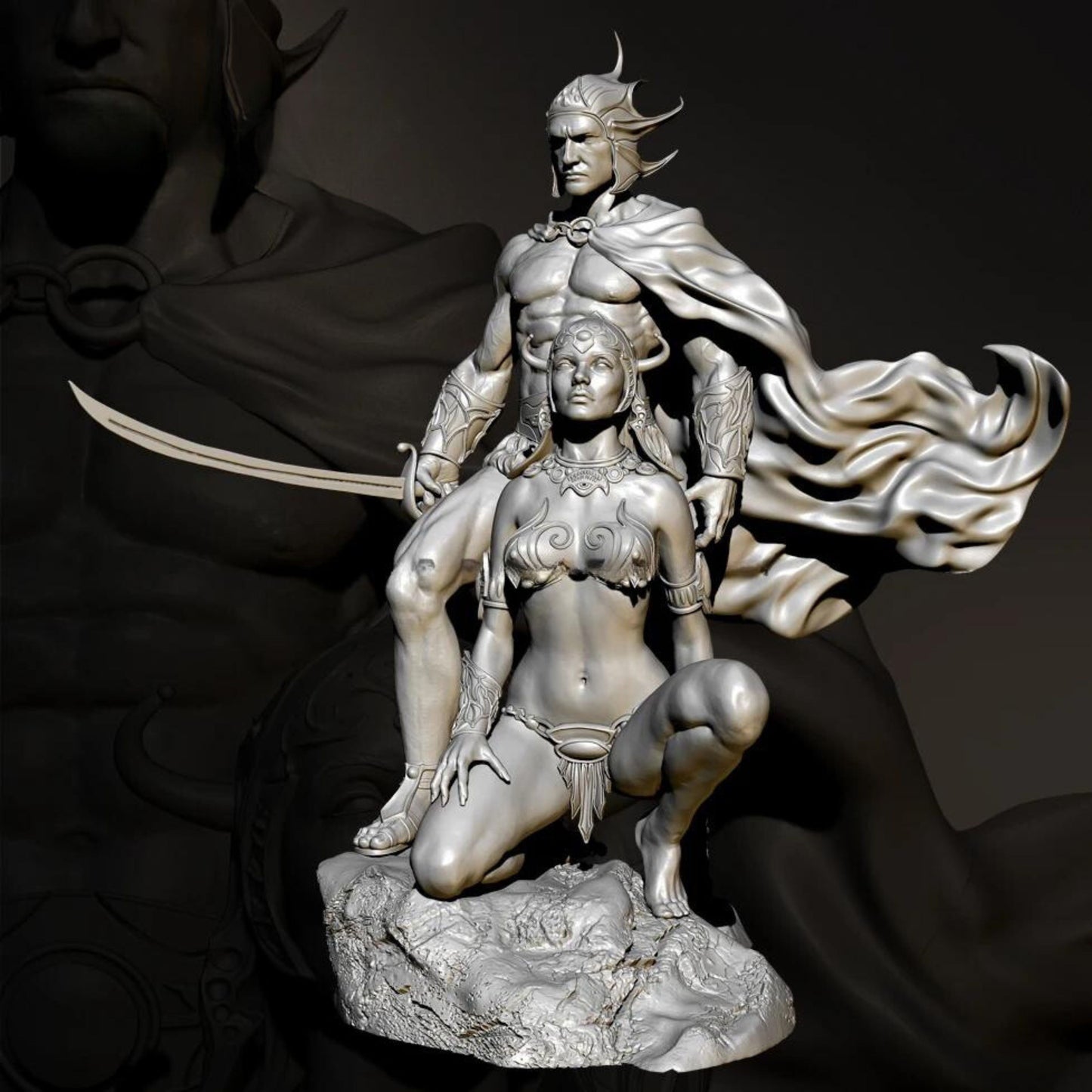 18+ Collector's 3D Printed Model: 50mm 76mm Resin model kits figure beauty colorless and self-assembled.