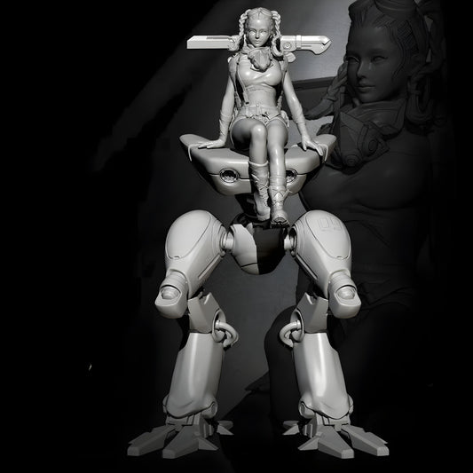 18+ Collector's 3D Printed Model: 1/24 Resin model kits DIY figure Beauty robot self-assembled.