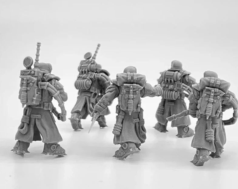 Ice Warriors Elite Squad of the Imperial Force Resin Model Kit Miniature 28mm Scale Tabletop War Gaming Unpainted Soldier Figure