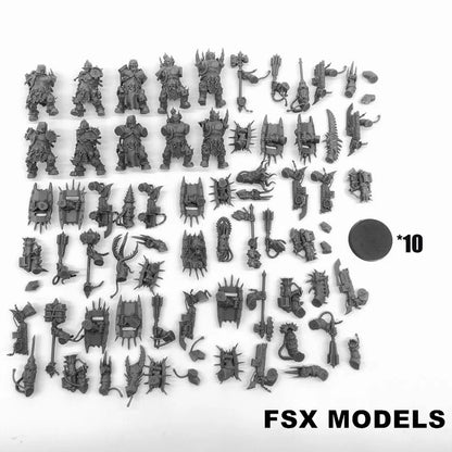 Pack of Abhuman Giants Resin Model Kit 28mm Scale Minitaure Resin Doll Tabletop War Gaming Unpainted Soldier Figures