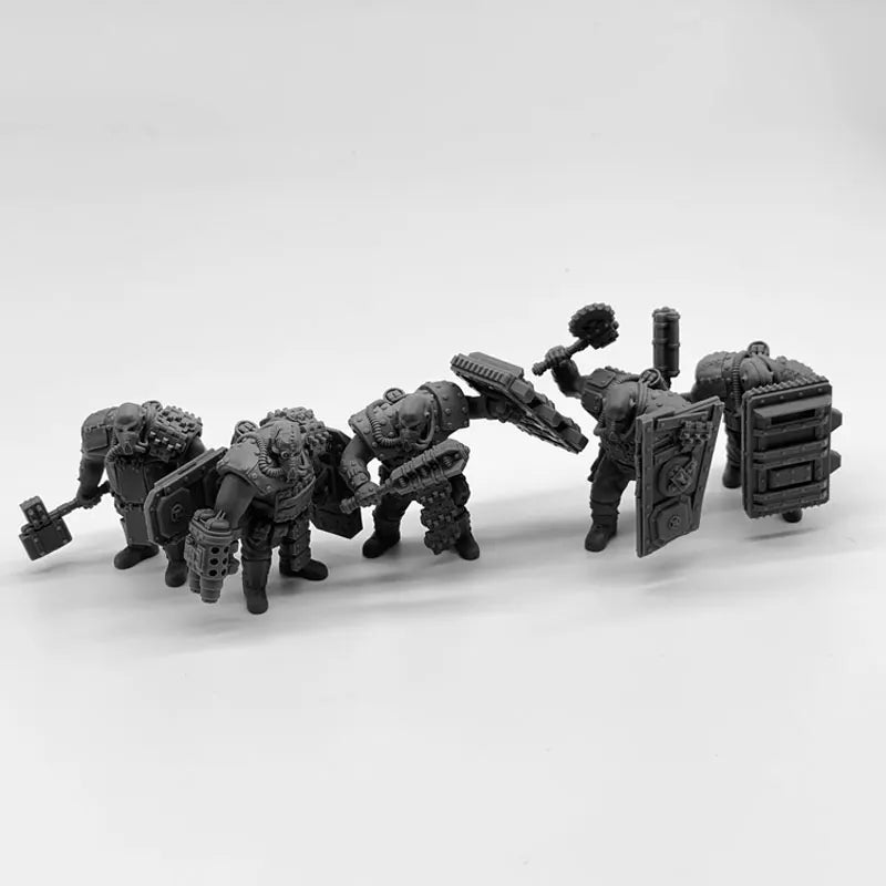 5Pcs Quad of Abhuman Giants in Heavy Armor Imperial Force Resin Model Tabletop Gaming Soldier Figures Unpainted Miniature