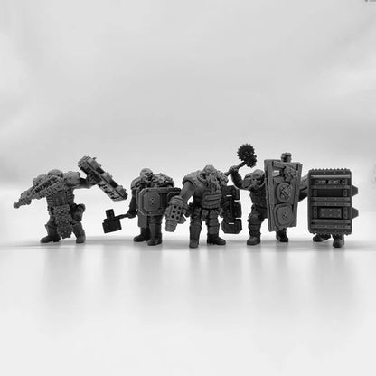 5Pcs Quad of Abhuman Giants in Heavy Armor Imperial Force Resin Model Tabletop Gaming Soldier Figures Unpainted Miniature