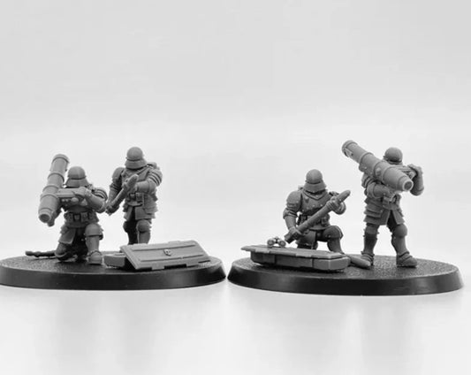 Missile Launcher Team Resin Model Kit 28mm Scale Minitaure Resin Doll Tabletop War Gaming Unpainted Soldier Figures