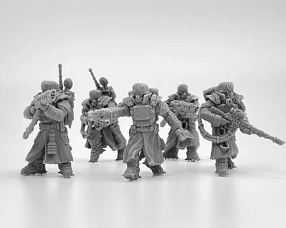 Ice Warriors Elite Squad of the Imperial Force Resin Model Kit Miniature 28mm Scale Tabletop War Gaming Unpainted Soldier Figure