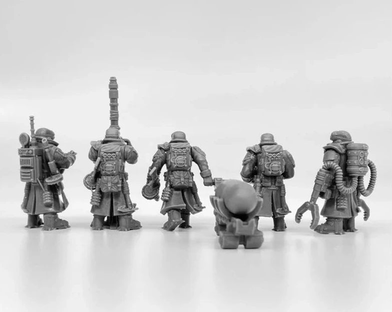 Artillery Crew of the Imperial Force Resin Model Kit Miniature War Gaming Unpainted Soldier Figures 28mm Scale Tabletop Gaming