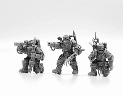 Solar Guard Heavy Support Squad of the Imperial Force Resin Model Kit Miniature 28mm Scale Tabletop Gaming Soldier Figures