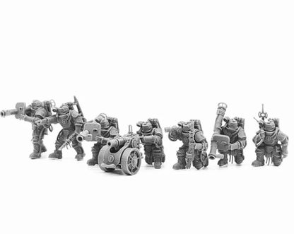 Solar Guard Heavy Support Squad of the Imperial Force Resin Model Kit Miniature 28mm Scale Tabletop Gaming Soldier Figures