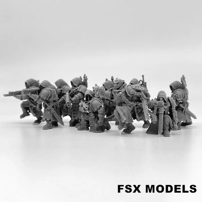 Janissaries Squad of the Imperial Force Resin Model Kit Miniature 28mm Scale Tabletop War Gaming Unpainted Soldier Figures