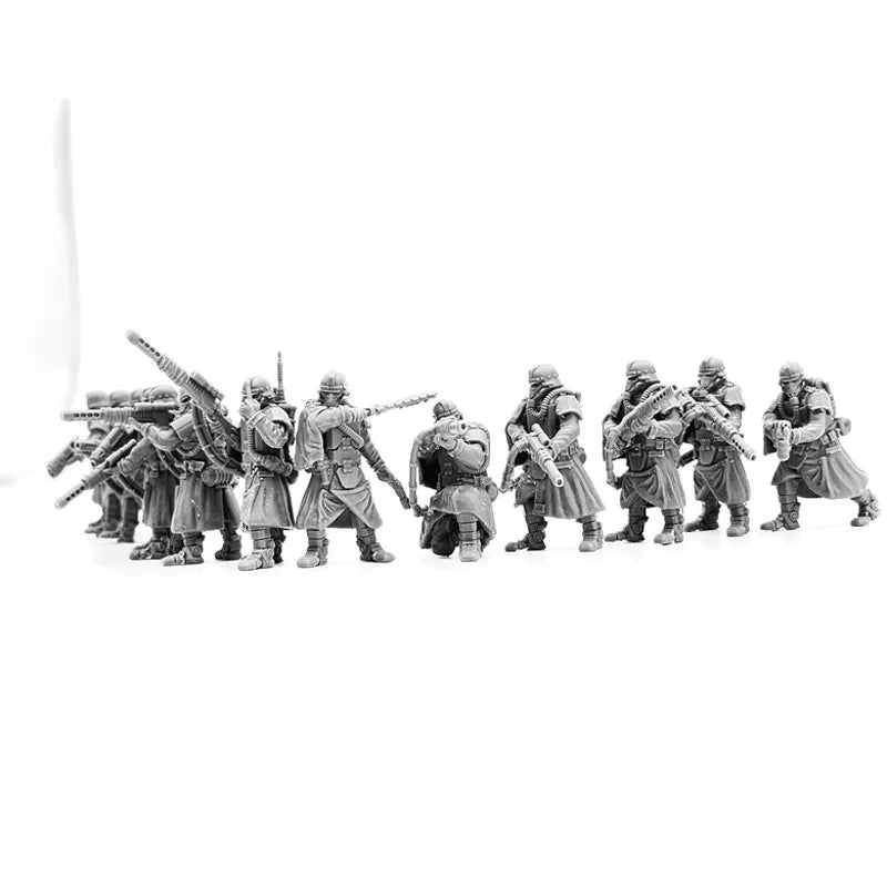 13Pcs 28MM Death Squad Grenadiers of the Imperial Force Resin Model Tabletop Gaming Soldier Figures Unpainted Miniature