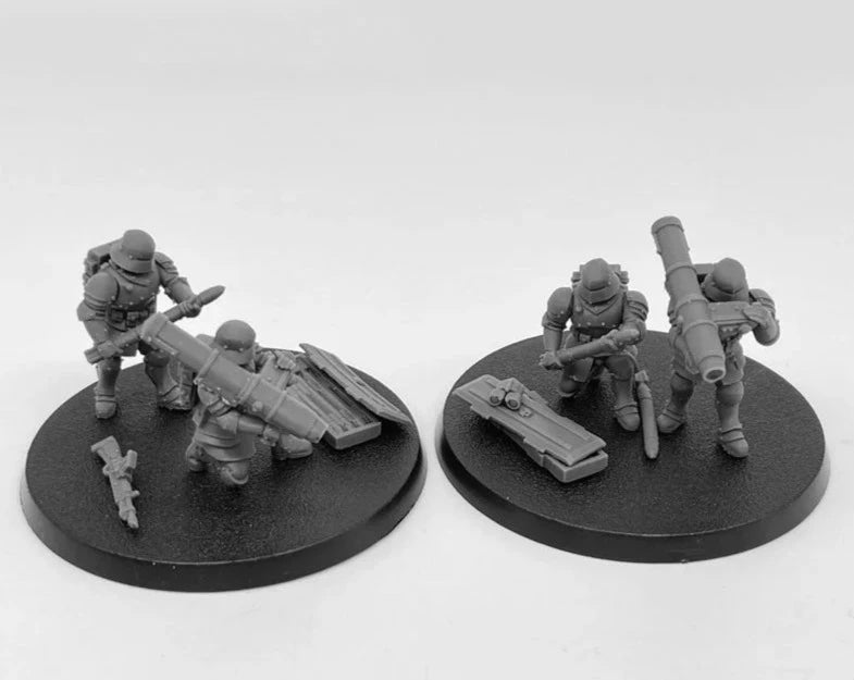 Missile Launcher Team Resin Model Kit 28mm Scale Minitaure Resin Doll Tabletop War Gaming Unpainted Soldier Figures