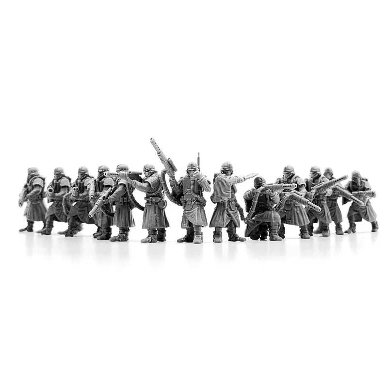 13Pcs 28MM Death Squad Grenadiers of the Imperial Force Resin Model Tabletop Gaming Soldier Figures Unpainted Miniature