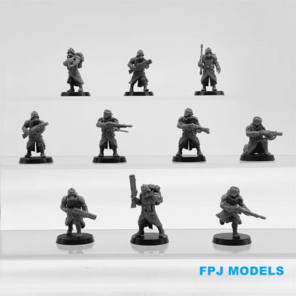 28mm Scale Model Kit Grim Guard Infantry Resin Model Miniature soldier Figures Unpainted Tabletop Gaming Resin Kit