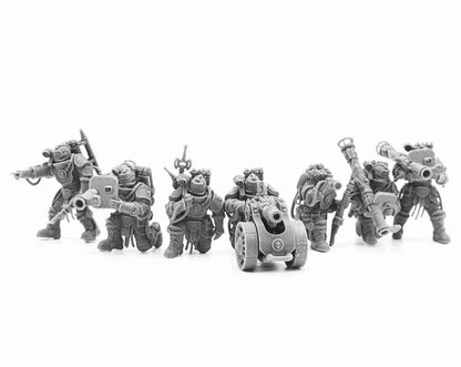 Solar Guard Heavy Support Squad of the Imperial Force Resin Model Kit Miniature 28mm Scale Tabletop Gaming Soldier Figures