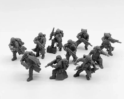 Steel Guard Mechanized Infantry of Imperial Force Resin Model Kit Miniature 28mm Scale War Gaming Unpainted Soldier Figures