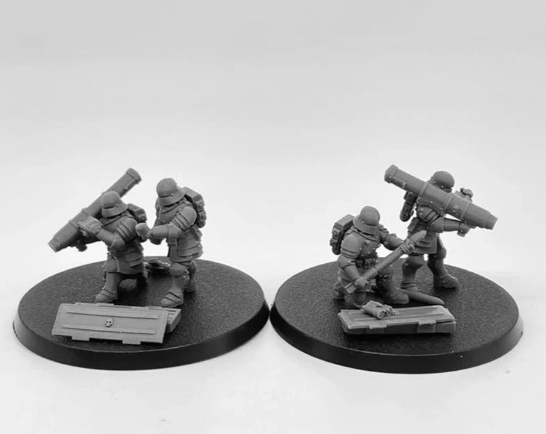 Missile Launcher Team Resin Model Kit 28mm Scale Minitaure Resin Doll Tabletop War Gaming Unpainted Soldier Figures