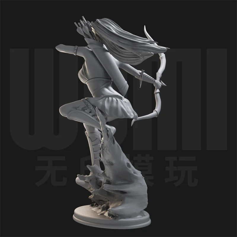 1/18 1/24 Scale Resin Model Ancient Greek Mythology Hunt Goddess Artemis Figures Unpainted Miniature Resin Doll Figurines