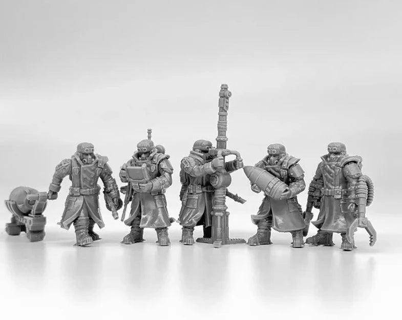 Artillery Crew of the Imperial Force Resin Model Kit Miniature War Gaming Unpainted Soldier Figures 28mm Scale Tabletop Gaming