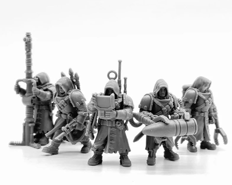 Artillery crew of the Imperial Force Resin Model Kit War Gaming Unpainted Soldier Figures 28mm Scale Miniature Tabletop Gaming