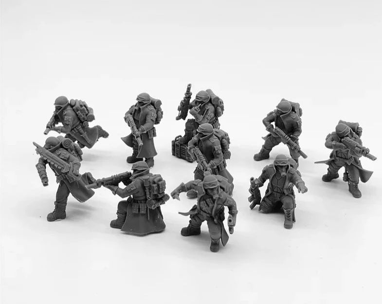 Steel Guard Mechanized Infantry of Imperial Force Resin Model Kit Miniature 28mm Scale War Gaming Unpainted Soldier Figures