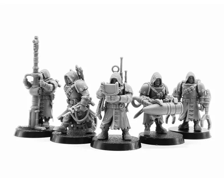 Artillery crew of the Imperial Force Resin Model Kit War Gaming Unpainted Soldier Figures 28mm Scale Miniature Tabletop Gaming