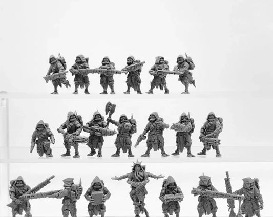 28mm Scale Scavenger Rangers Builder Resin Model Kit Minitaure Resin Doll Tabletop War Gaming Unpainted Soldier Figures