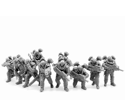 Airborne Division Squad Resin Model Kit Miniature 28mm Scale Tabletop War Gaming Model Toys Unpainted Soldier Figures