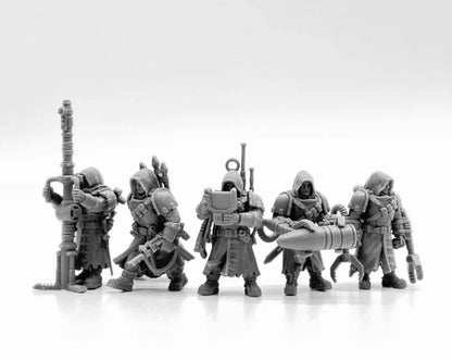 Artillery crew of the Imperial Force Resin Model Kit War Gaming Unpainted Soldier Figures 28mm Scale Miniature Tabletop Gaming