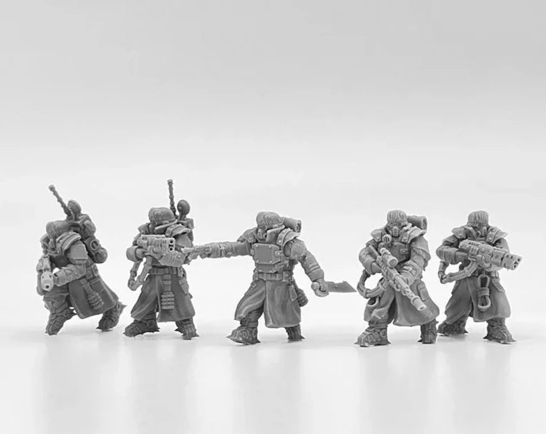 Ice Warriors Elite Squad of the Imperial Force Resin Model Kit Miniature 28mm Scale Tabletop War Gaming Unpainted Soldier Figure