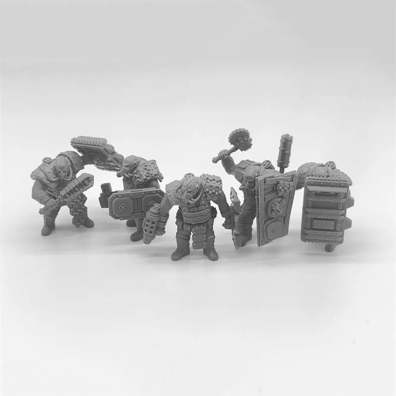 5Pcs Quad of Abhuman Giants in Heavy Armor Imperial Force Resin Model Tabletop Gaming Soldier Figures Unpainted Miniature