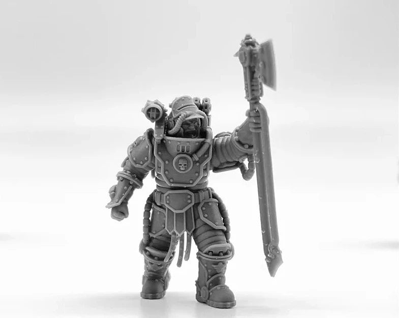 Solar Guard Squad with Power Axes Imperial Force Resin Model Kit Miniature 28mm Scale Tabletop Gaming Unpainted Soldier Figures