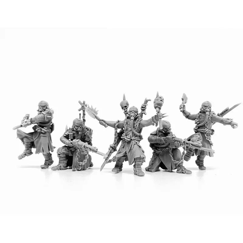 10Pcs Renegade Death Squad Heretics Soldiers Resin Model Miniature Tabletop Gaming Soldier Figures Unpainted Model Kit