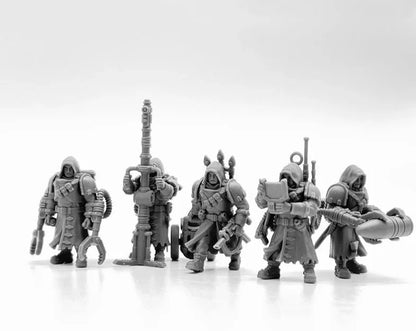 Artillery crew of the Imperial Force Resin Model Kit War Gaming Unpainted Soldier Figures 28mm Scale Miniature Tabletop Gaming