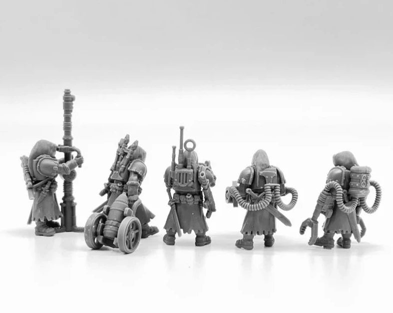 Artillery crew of the Imperial Force Resin Model Kit War Gaming Unpainted Soldier Figures 28mm Scale Miniature Tabletop Gaming